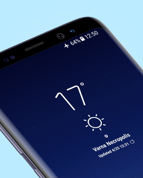 Orchid Grey Samsung Galaxy S8 Phone Mockup PSD #6