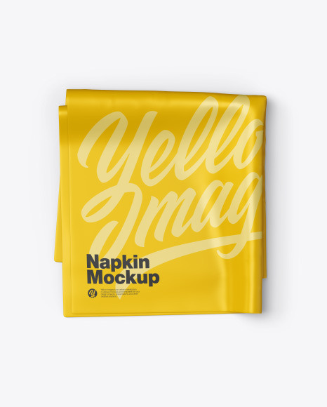 Download Glossy Napkin Mockup In Stationery Mockups On Yellow Images Object Mockups PSD Mockup Templates