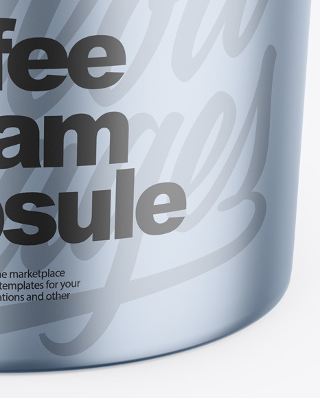 Matte Metallic Coffee Creamer Mockup In Packaging Mockups On Yellow Images Object Mockups