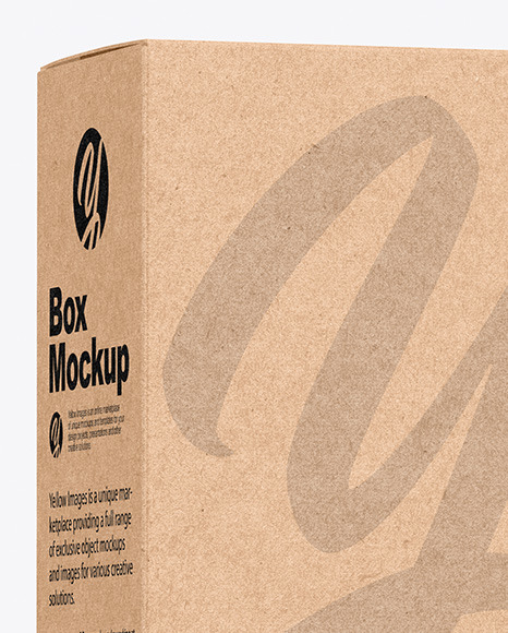 Download Kraft Box Glossy Bottle Mockup In Packaging Mockups On Yellow Images Object Mockups PSD Mockup Templates