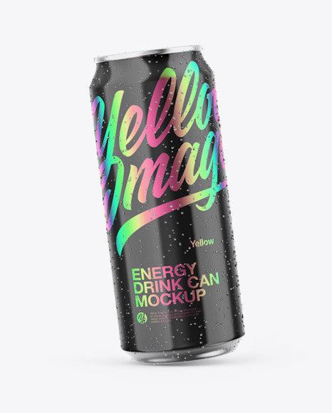 Metallic Can W  Glossy Finish Mockup PSD #2