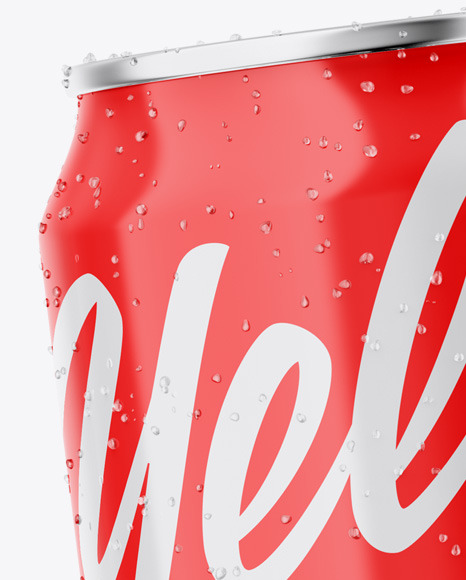 Metallic Can W  Glossy Finish Mockup PSD #1