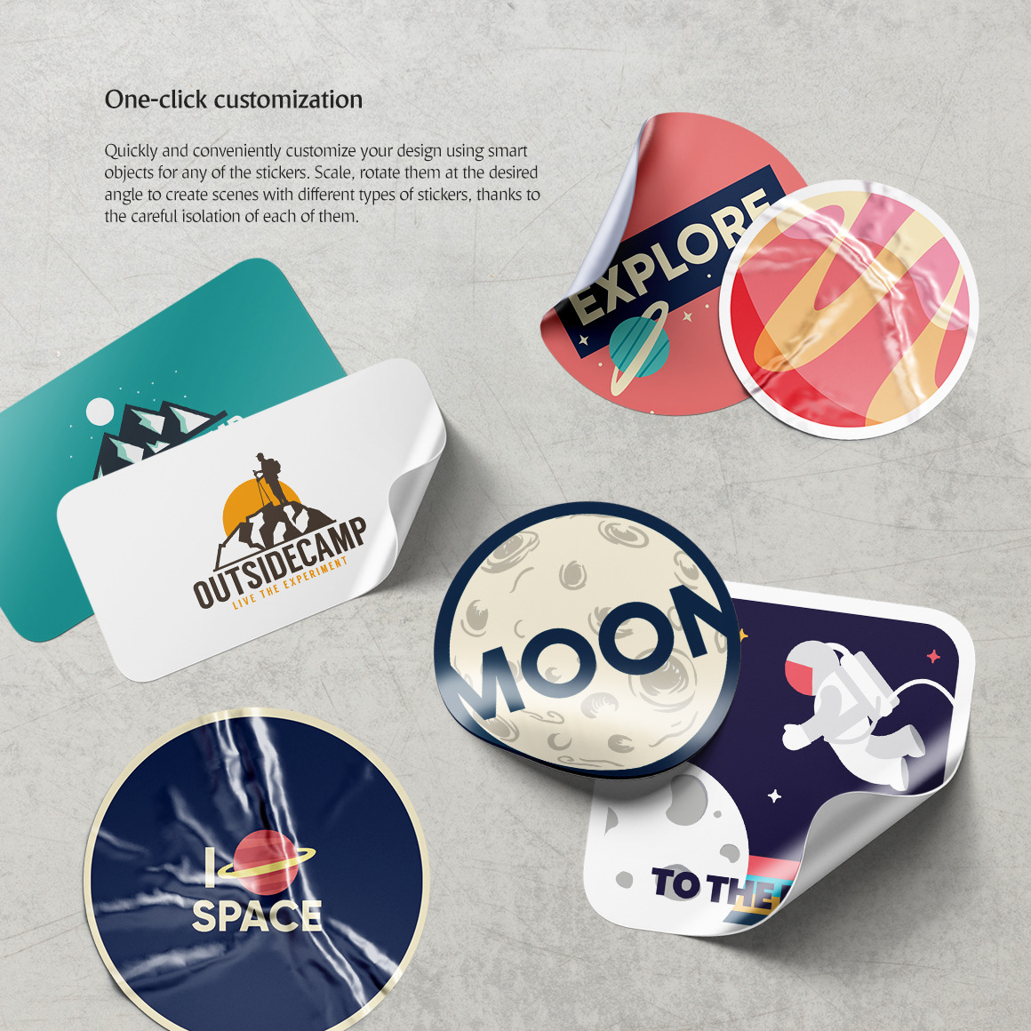 Download Stickers Mockups Set In Packaging Mockups On Yellow Images Creative Store