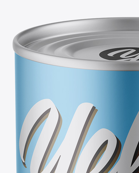 Matte Metallic Can Mockup PSD #1