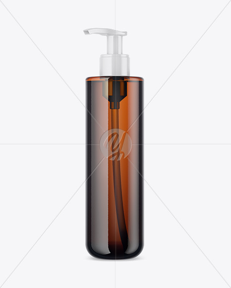 Download Amber Cosmetic Bottle With Pump Mockup In Bottle Mockups On Yellow Images Object Mockups Yellowimages Mockups