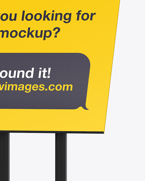 Download Poster Stand Mockup In Indoor Advertising Mockups On Yellow Images Object Mockups