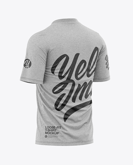 Download Men S Heather Loose Fit T Shirt Mockup Back Half Side View In Apparel Mockups On Yellow Images Object Mockups