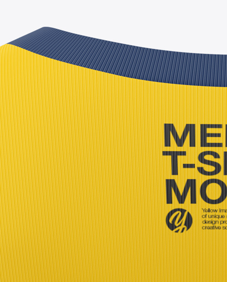 Men’s Loose Fit V Neck T Shirt Mockup PSD #2