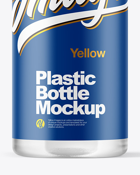 Download Clear Plastic Bottle Mockup in Bottle Mockups on Yellow Images Object Mockups