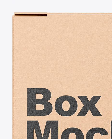 Kraft Box Mockup PSD #2