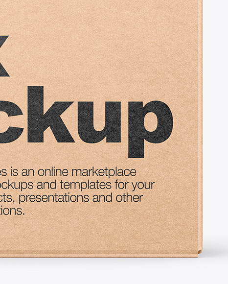 Kraft Box Mockup PSD #1