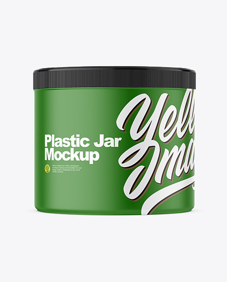 Download Plastic Jar Mockup In Jar Mockups On Yellow Images Object Mockups PSD Mockup Templates