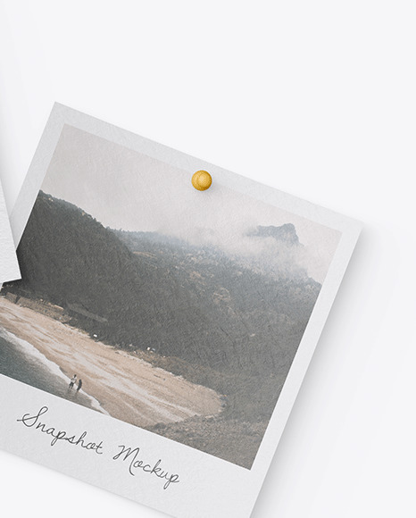 Textured Snapshots w  Pins Mockup PSD #1
