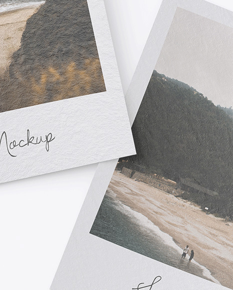 Textured Snapshots w  Pins Mockup PSD #6