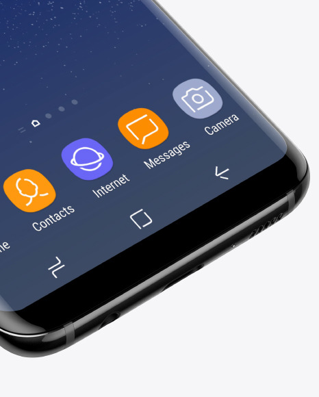 Midnight Black Samsung Galaxy S8 Phone Mockup PSD #1