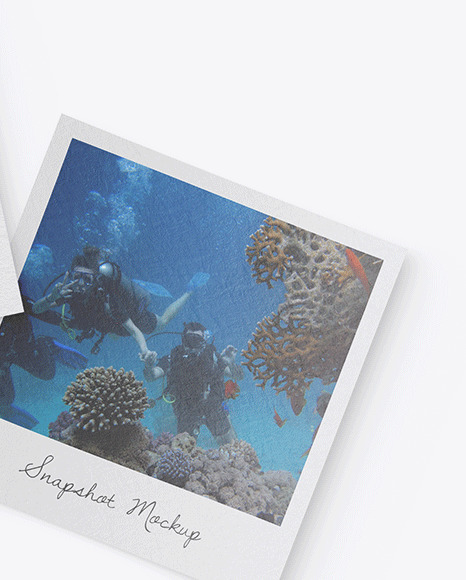 Textured Snapshots Mockup PSD #2