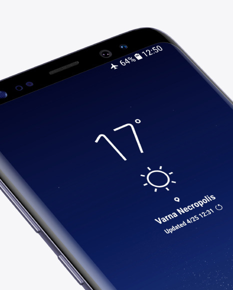 Orchid Grey Samsung Galaxy S8 Phone Mockup PSD #2