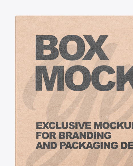 Kraft Box Mockup PSD #3