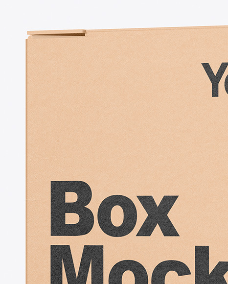 Kraft Box Mockup PSD #2