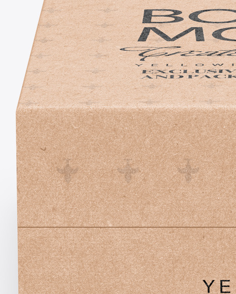 Download Kraft Box Mockup In Box Mockups On Yellow Images Object Mockups