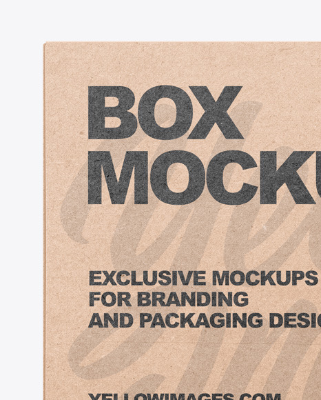 Kraft Box Mockup PSD #2