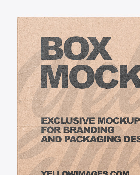 Kraft Box Mockup PSD #3