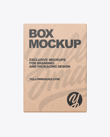 Download Kraft Box Mockup In Box Mockups On Yellow Images Object Mockups PSD Mockup Templates