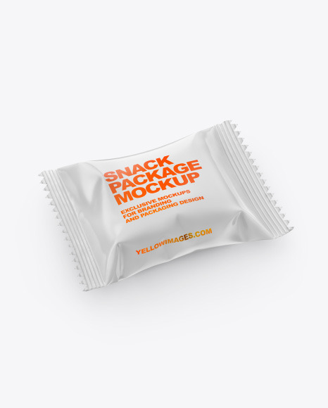 Download Glossy Snack Pack Mockup In Flow Pack Mockups On Yellow Images Object Mockups Yellowimages Mockups