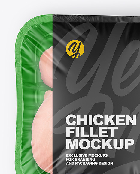 Download Plastic Tray With Chicken Fillet Mockup In Tray Platter Mockups On Yellow Images Object Mockups PSD Mockup Templates