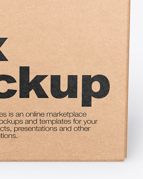 Kraft Box Mockup PSD #1