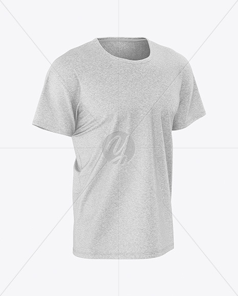 Melange Men’s T shirt Mockup PSD #1