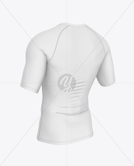 Download Compression T-Shirt Mockup - Back Half Side View in ...