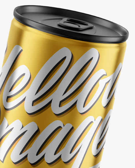 Glossy Metallic Drink Can Mockup PSD #7