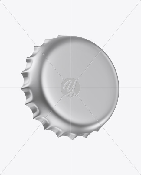 Matte Metallic Bottle Cap Mockup In Bottle Mockups On Yellow Images Object Mockups