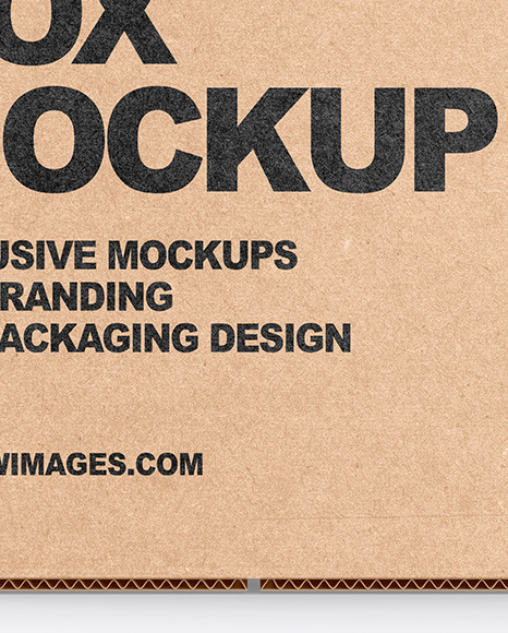 Kraft Box Mockup PSD #1