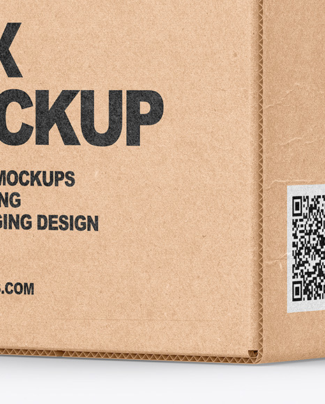 Kraft Box Mockup PSD #1