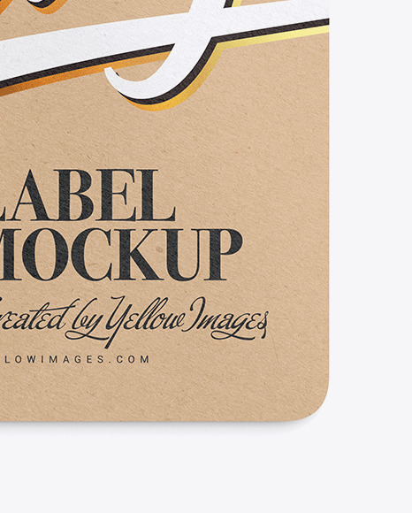Kraft Label Mockup PSD #1