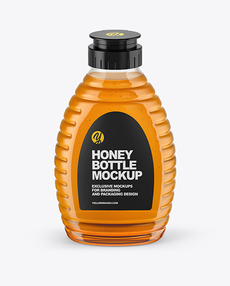 Download Clear Plastic Honey Bottle Mockup - Bottle Mockups