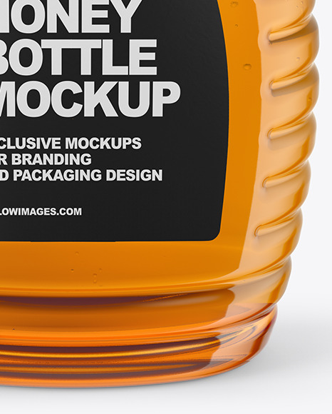 Download Clear Plastic Honey Bottle Mockup in Bottle Mockups on ...