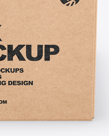 Kraft Box Mockup PSD #1