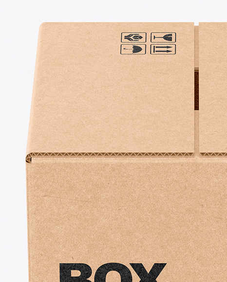 Download Kraft Box Mockup In Box Mockups On Yellow Images Object Mockups PSD Mockup Templates