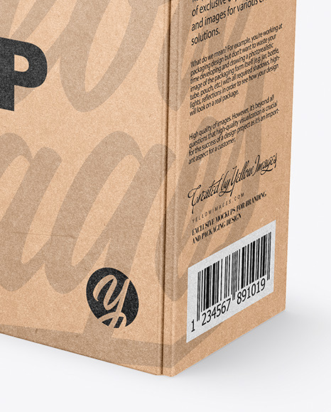 Kraft Box Mockup PSD #1