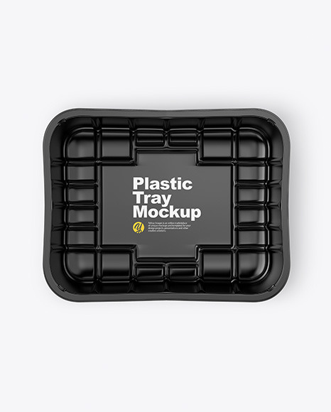 Plastic Tray Mockup In Tray Platter Mockups On Yellow Images Object Mockups