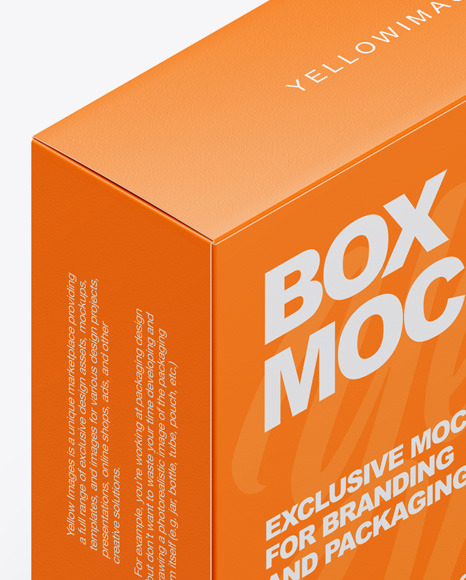 Paper Box Mockup In Box Mockups On Yellow Images Object Mockups