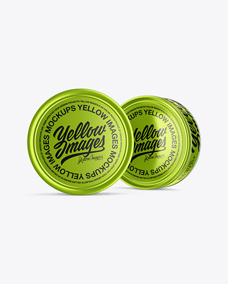 Download Two Metallic Round Tin Boxes Mockup In Can Mockups On Yellow Images Object Mockups Yellowimages Mockups