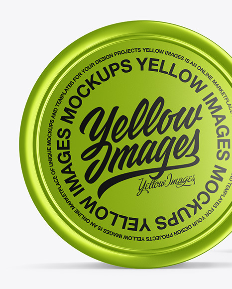 Download Two Metallic Round Tin Boxes Mockup In Can Mockups On Yellow Images Object Mockups PSD Mockup Templates