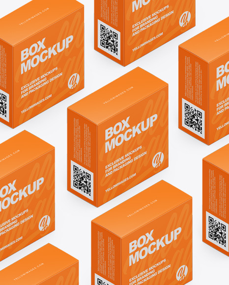 Download Paper Box Mockup In Box Mockups On Yellow Images Object Mockups PSD Mockup Templates