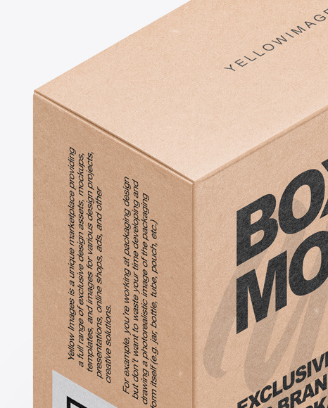 Download Kraft Box Mockup In Box Mockups On Yellow Images Object Mockups