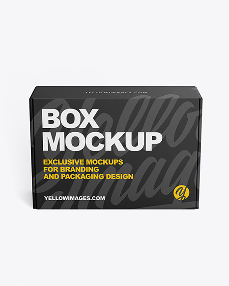 Paper Box Mockup In Box Mockups On Yellow Images Object Mockups