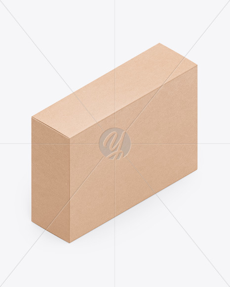 Download Kraft Box With Handle Mockup In Box Mockups On Yellow Images Object Mockups